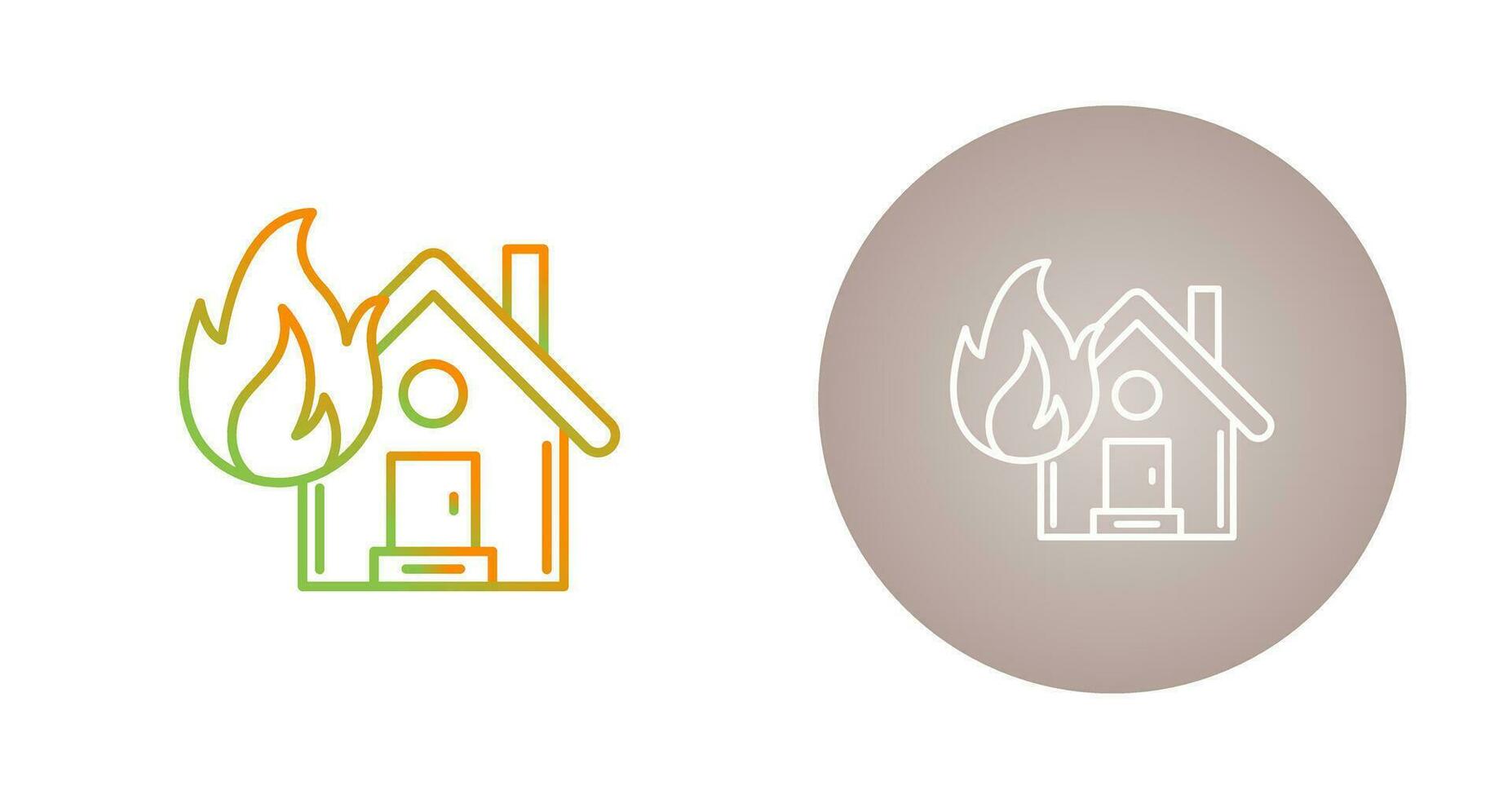 House On Fire Vector Icon