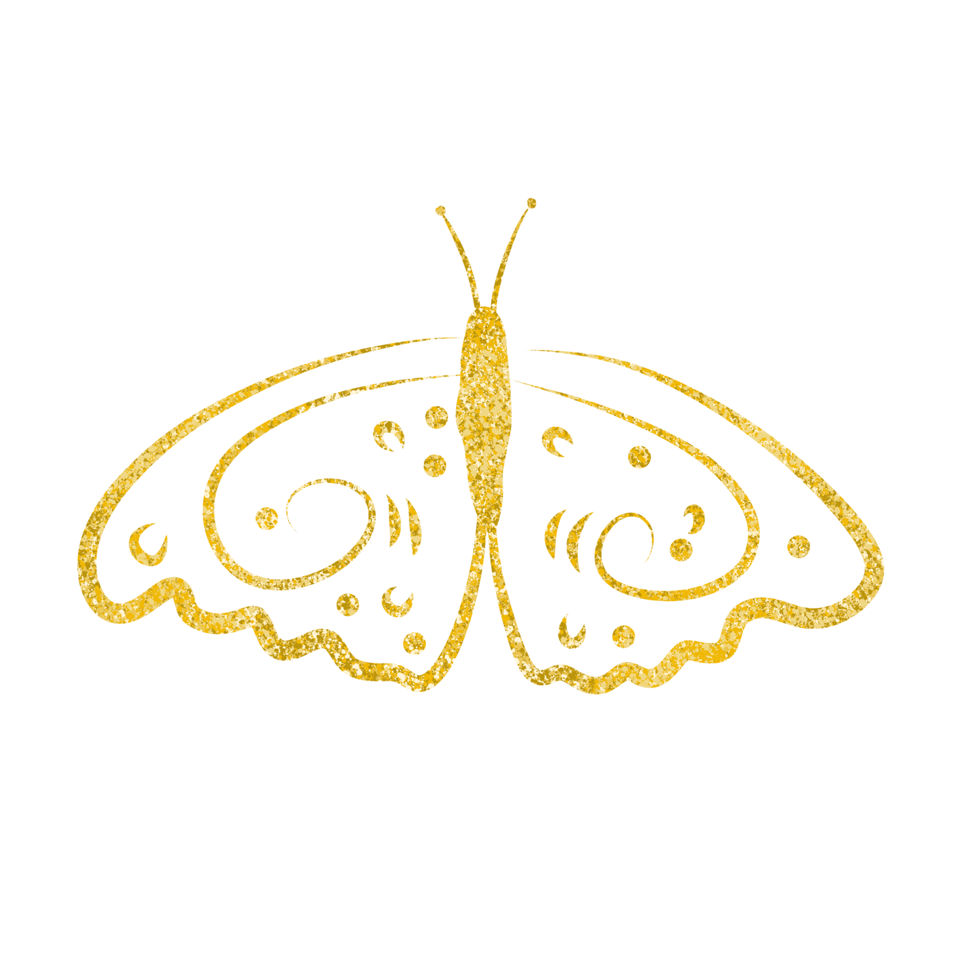 Gold Glitter Butterfly 26678460 PNG