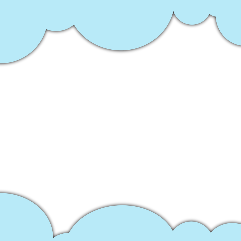 Cloud Paper Cut Illustration png