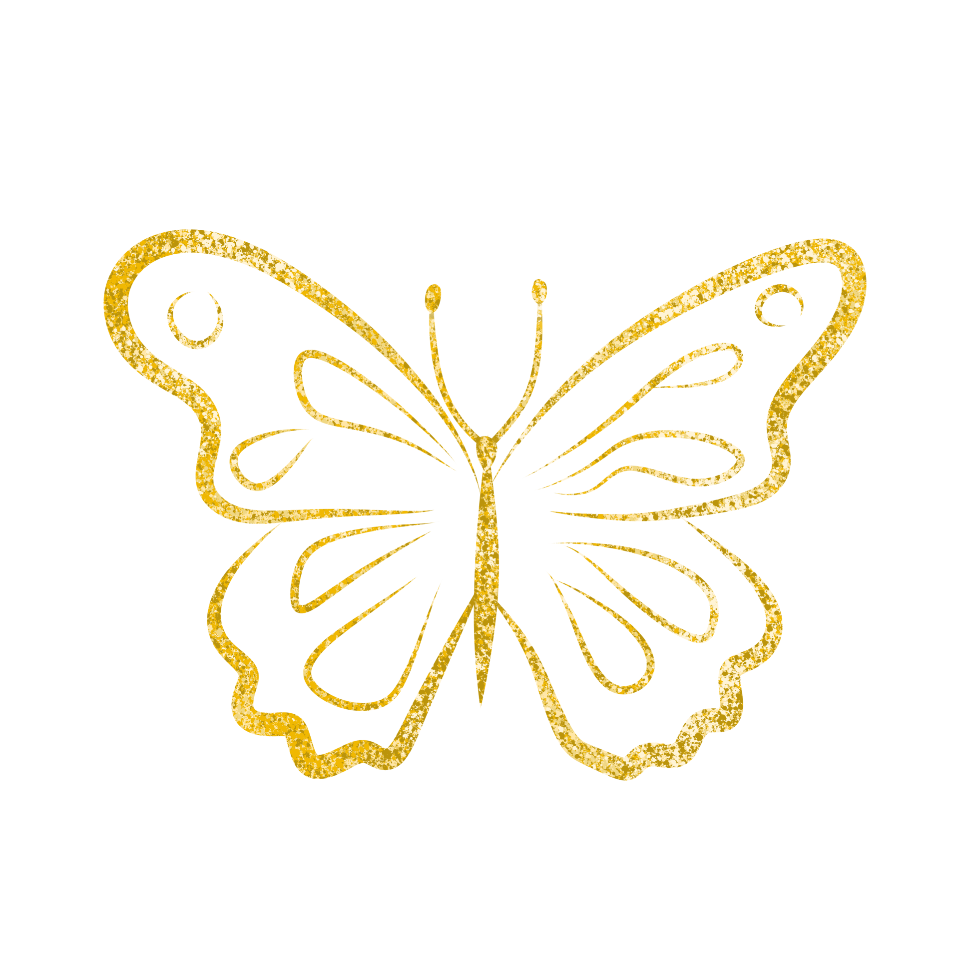 Gold Glitter Butterfly 26678444 PNG