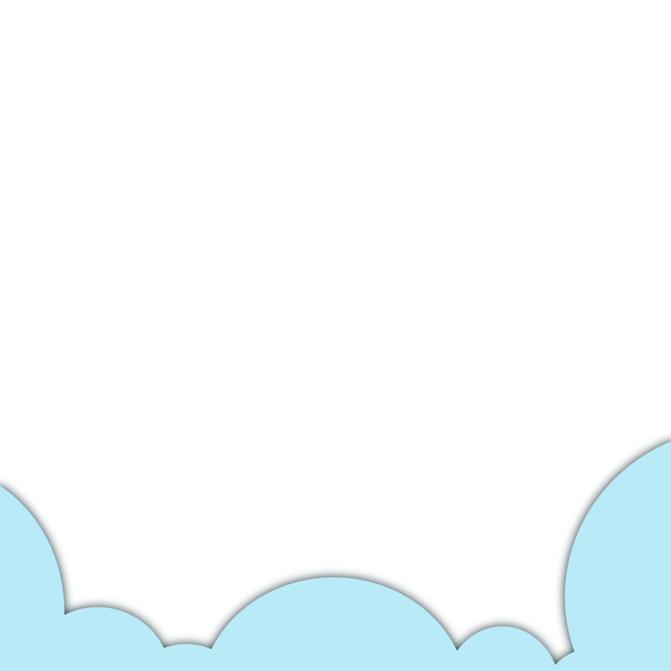 Cloud Paper Cut Illustration png