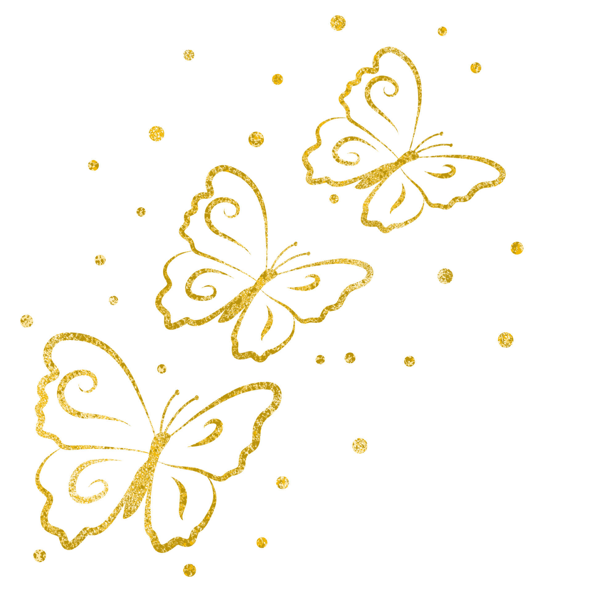 Gold Glitter Butterfly 26678460 PNG