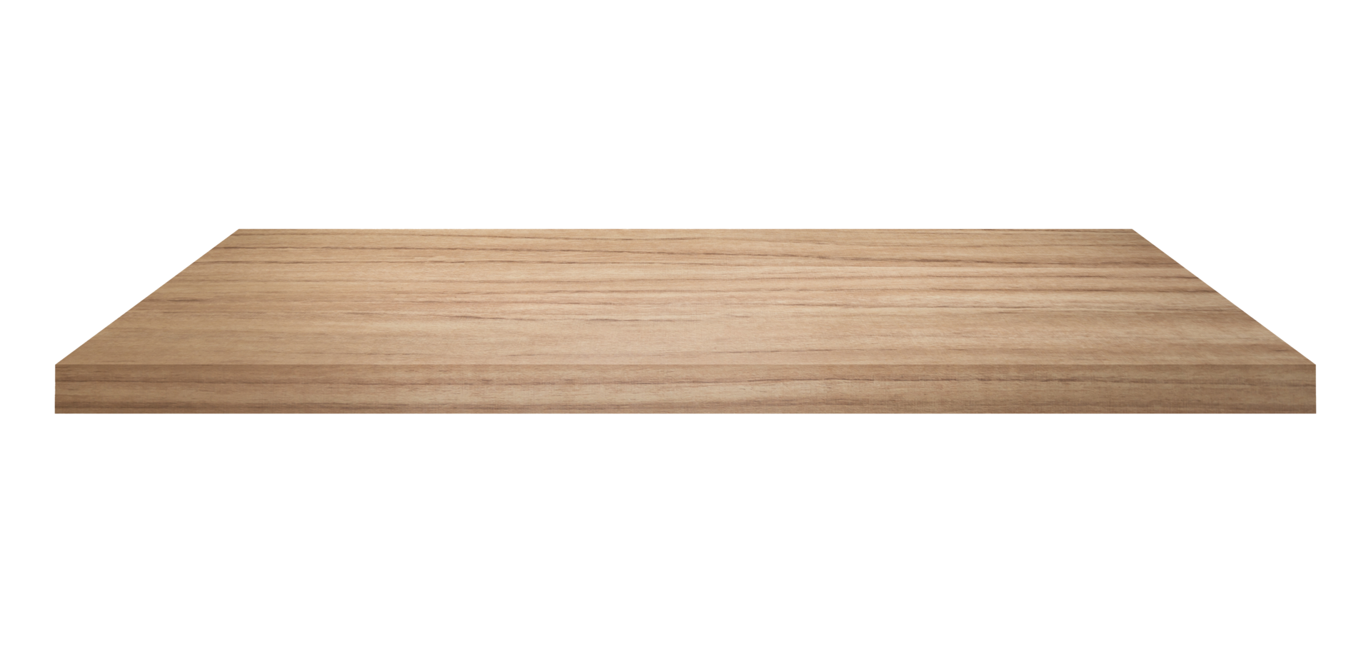 old wood shelves table isolated on transparent background. Png realistic design element.