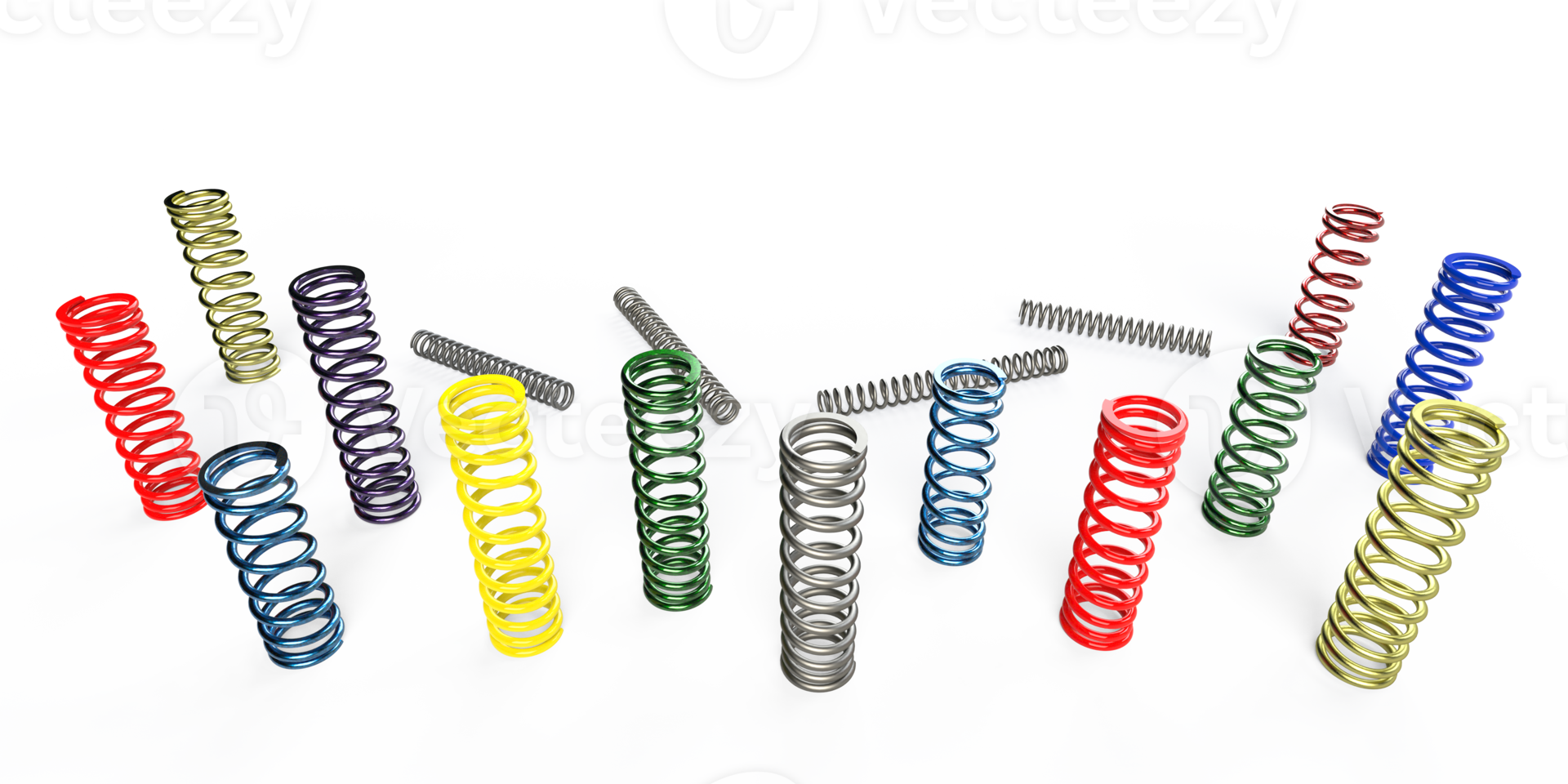 3D RENDERING, compression springs illurtration png