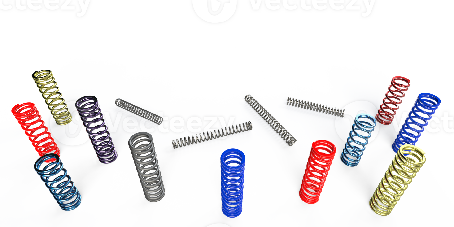 3D RENDERING, compression springs illurtration png