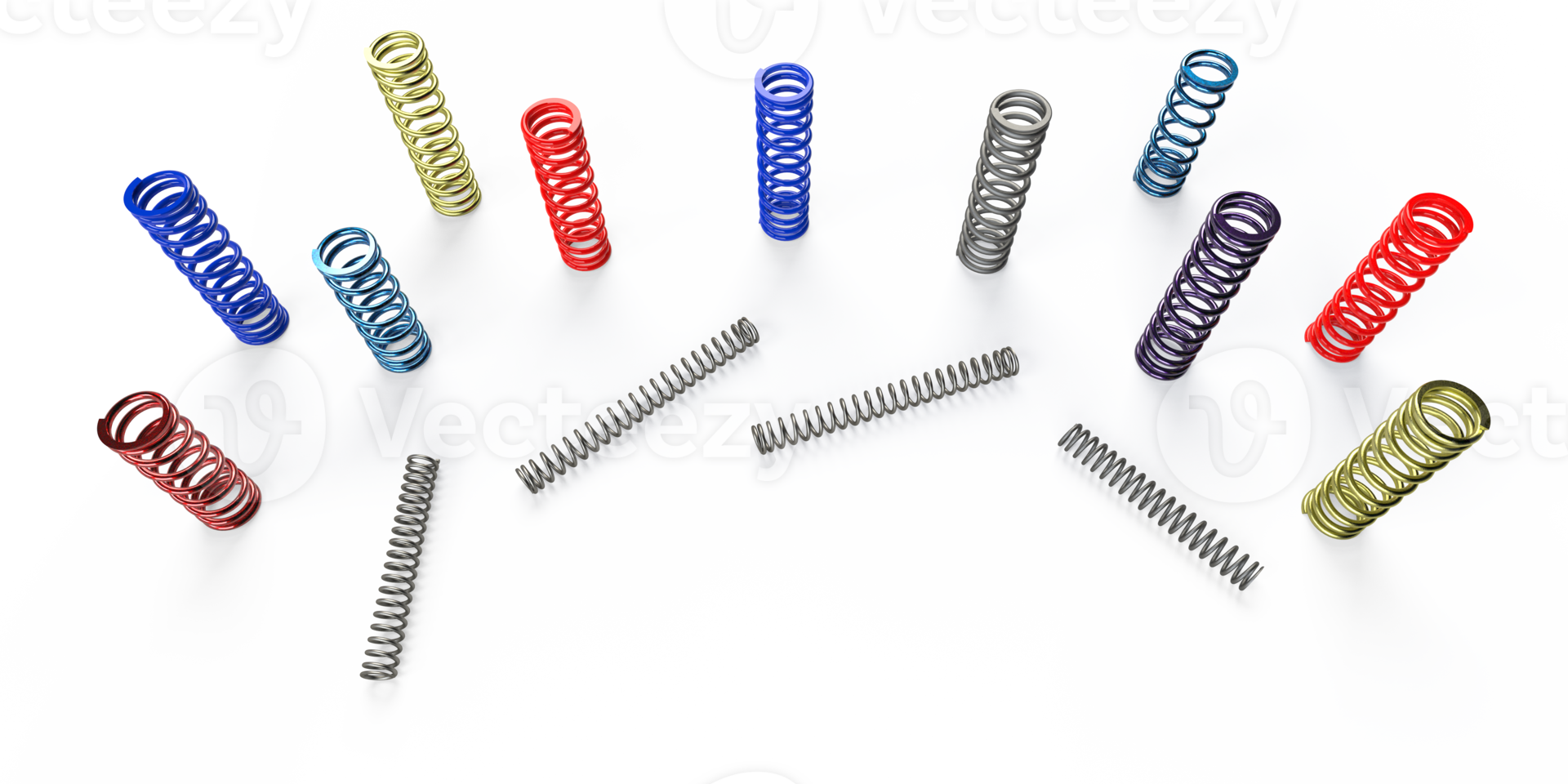 3D RENDERING, compression springs illurtration png