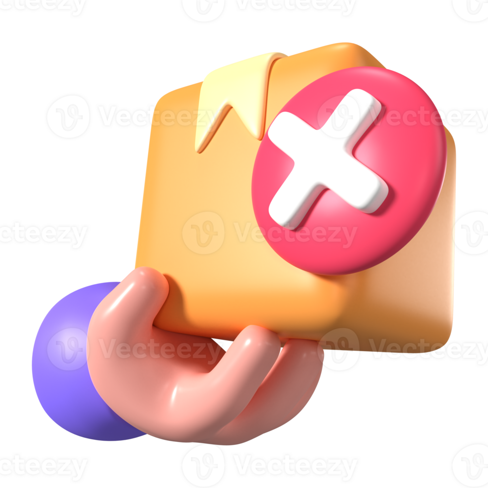 Order Cancel 3D Illustration Icon png