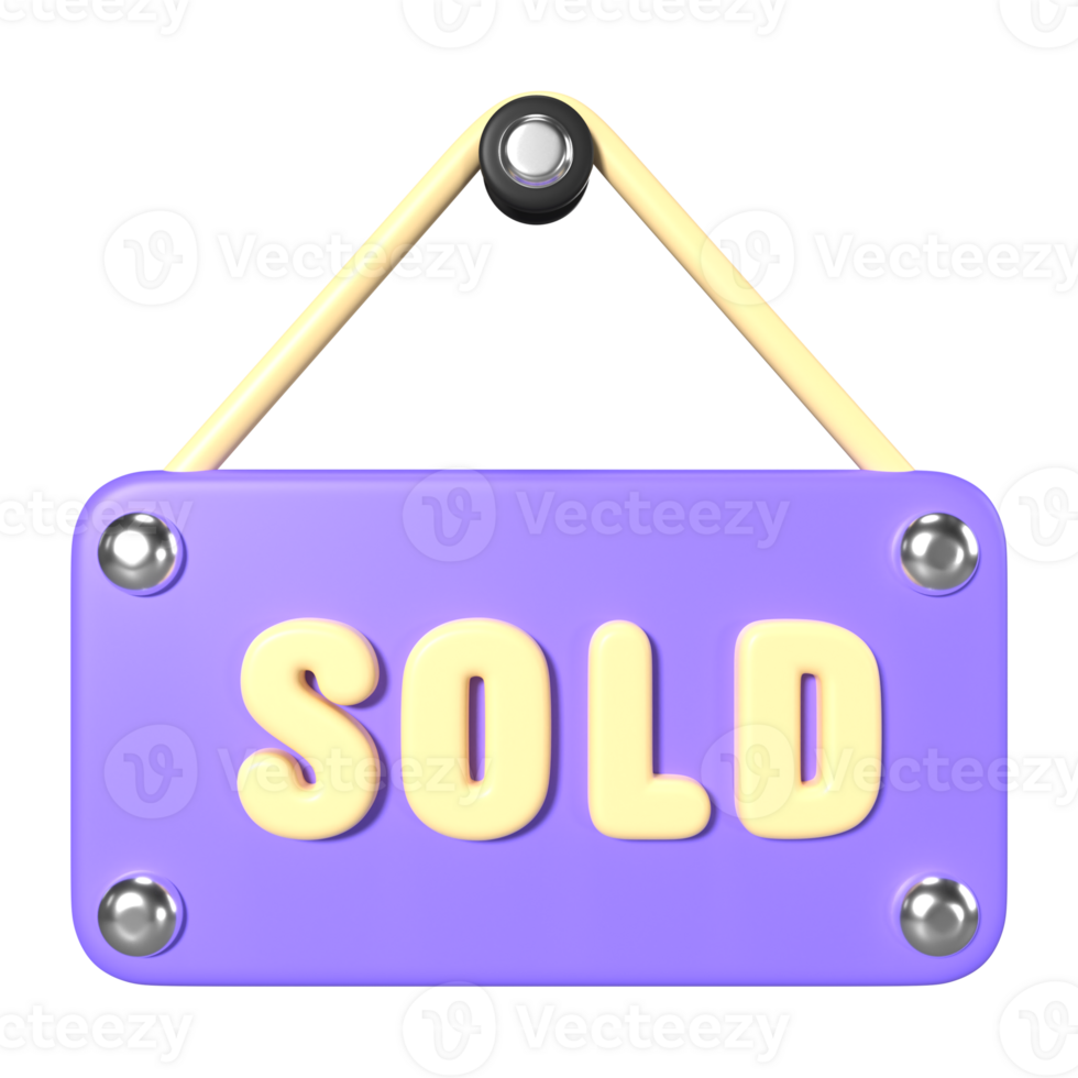 Sold 3D Illustration Icon png
