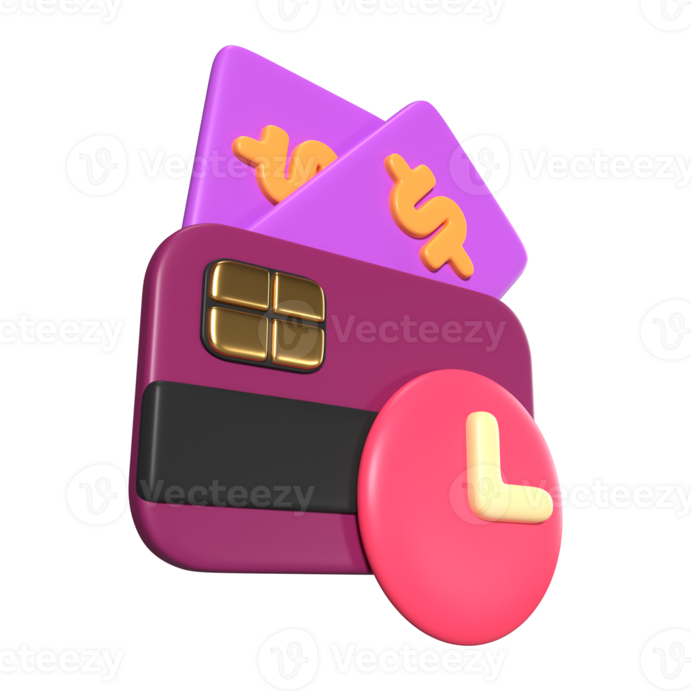 Waiting Payment 3D Illustration Icon png
