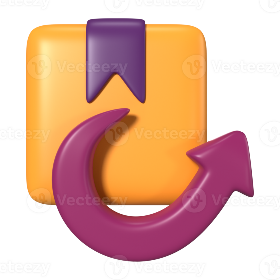 Return Policy 3D Illustration Icon png