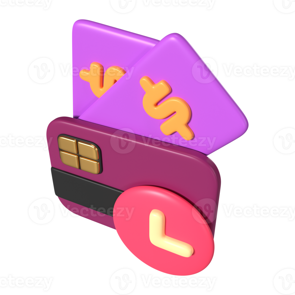 Waiting Payment 3D Illustration Icon png