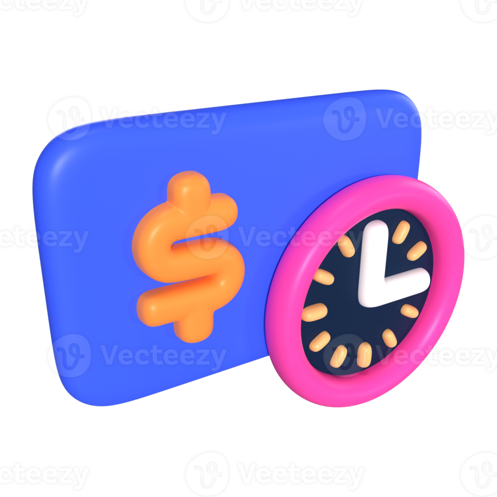 Waiting Payment 3D Illustration Icon png