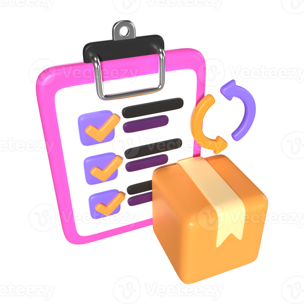 Order Processing 3D Illustration Icon png