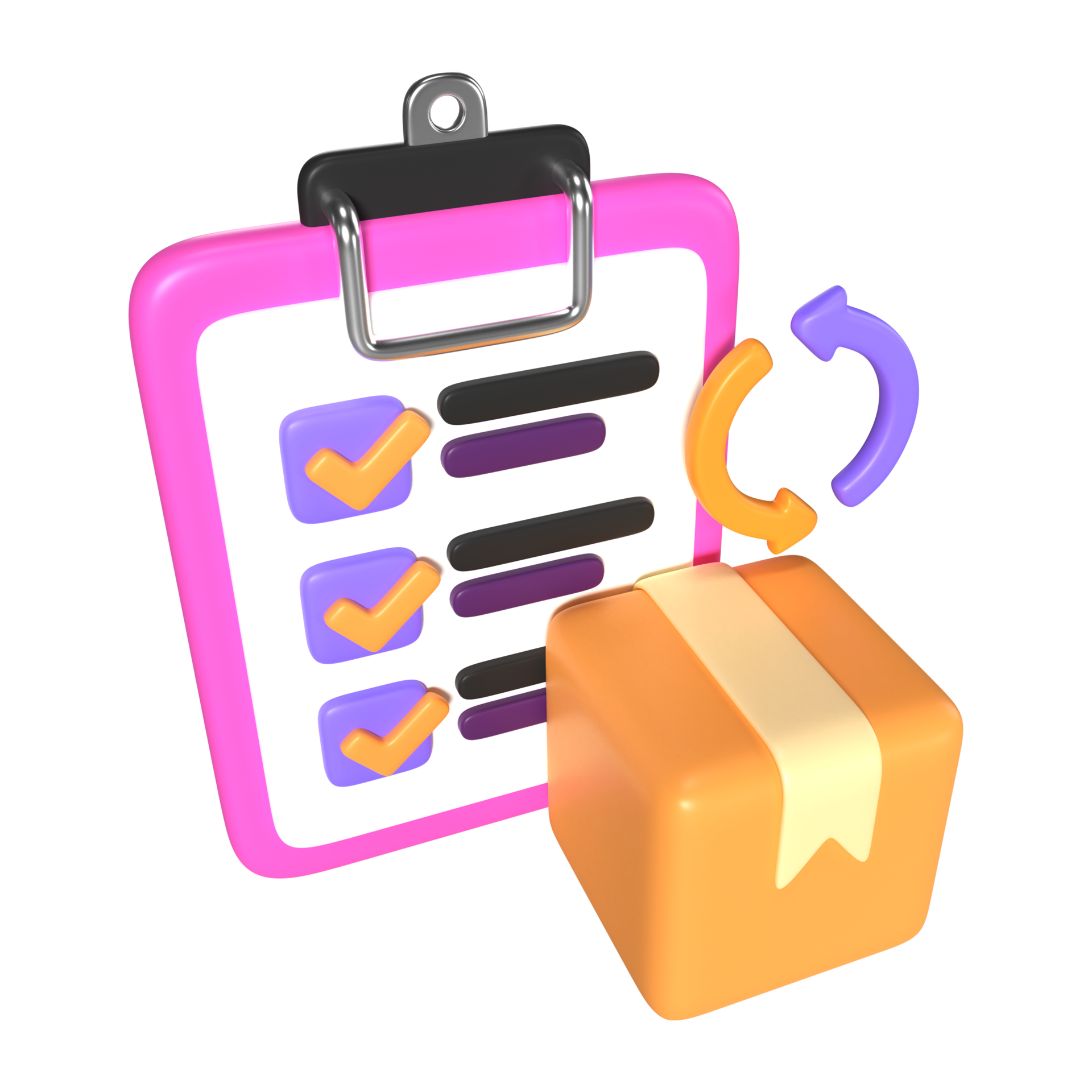 Order Processing 3D Illustration Icon 26678880 PNG