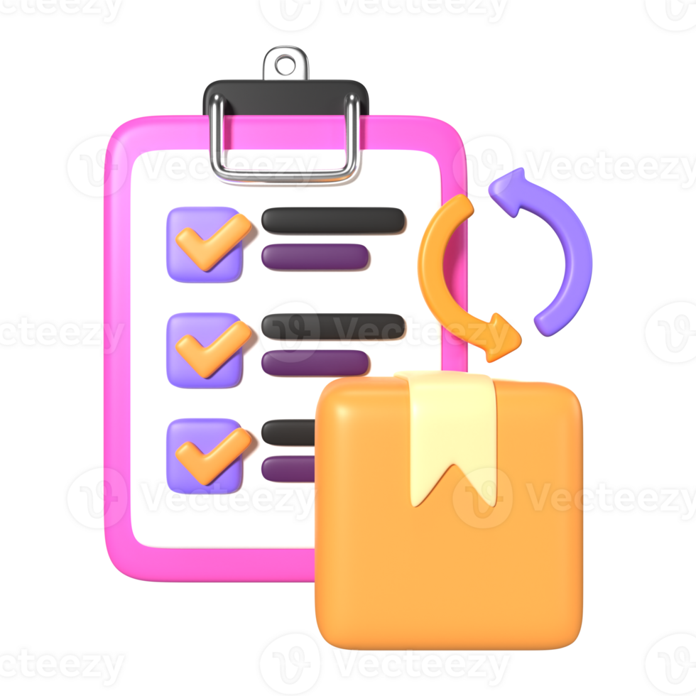 Order Processing 3D Illustration Icon png