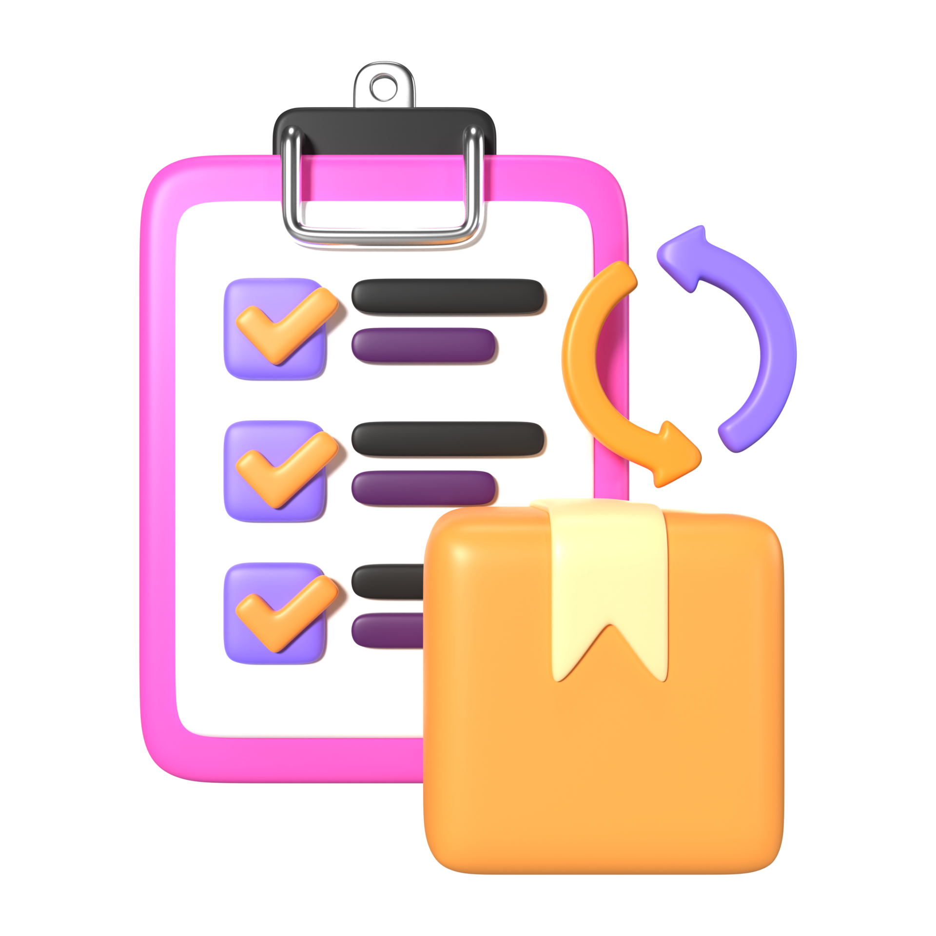 Order Processing 3D Illustration Icon 26678886 PNG