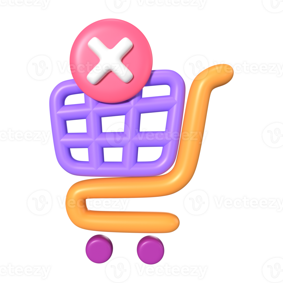 Order Cancel 3D Illustration Icon 26678905 PNG