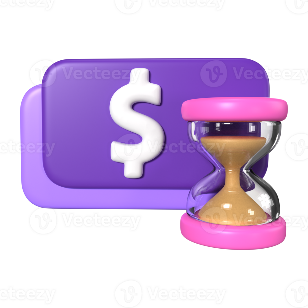 Waiting Payment 3D Illustration Icon png