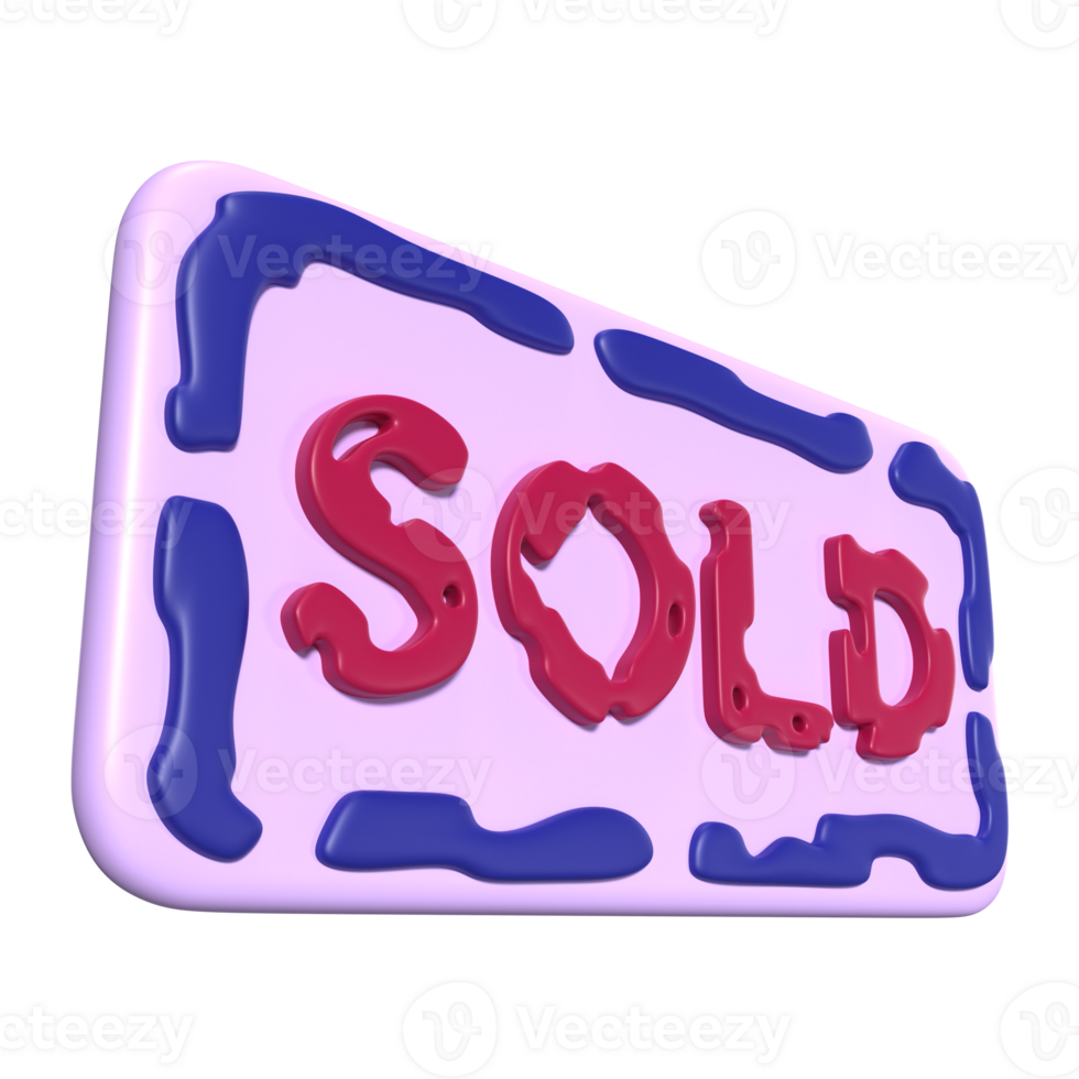 Sold 3D Illustration Icon png