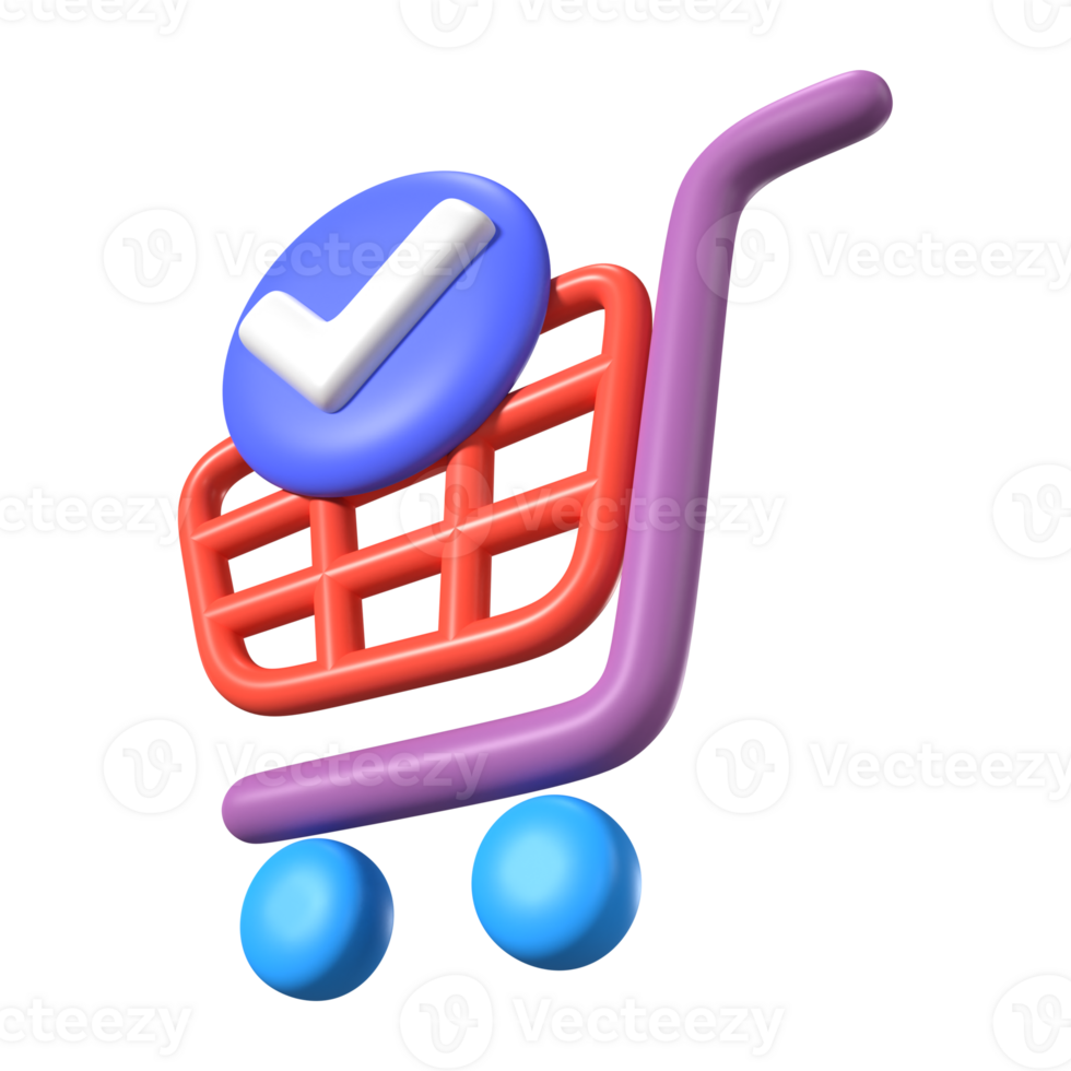 ordem Verificação de saída 3d ilustração ícone png