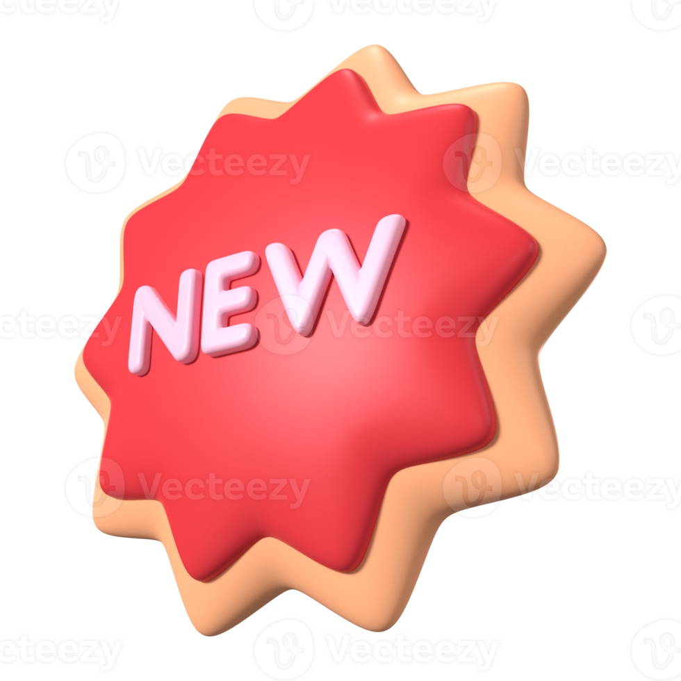 New Label 3D Illustration Icon png