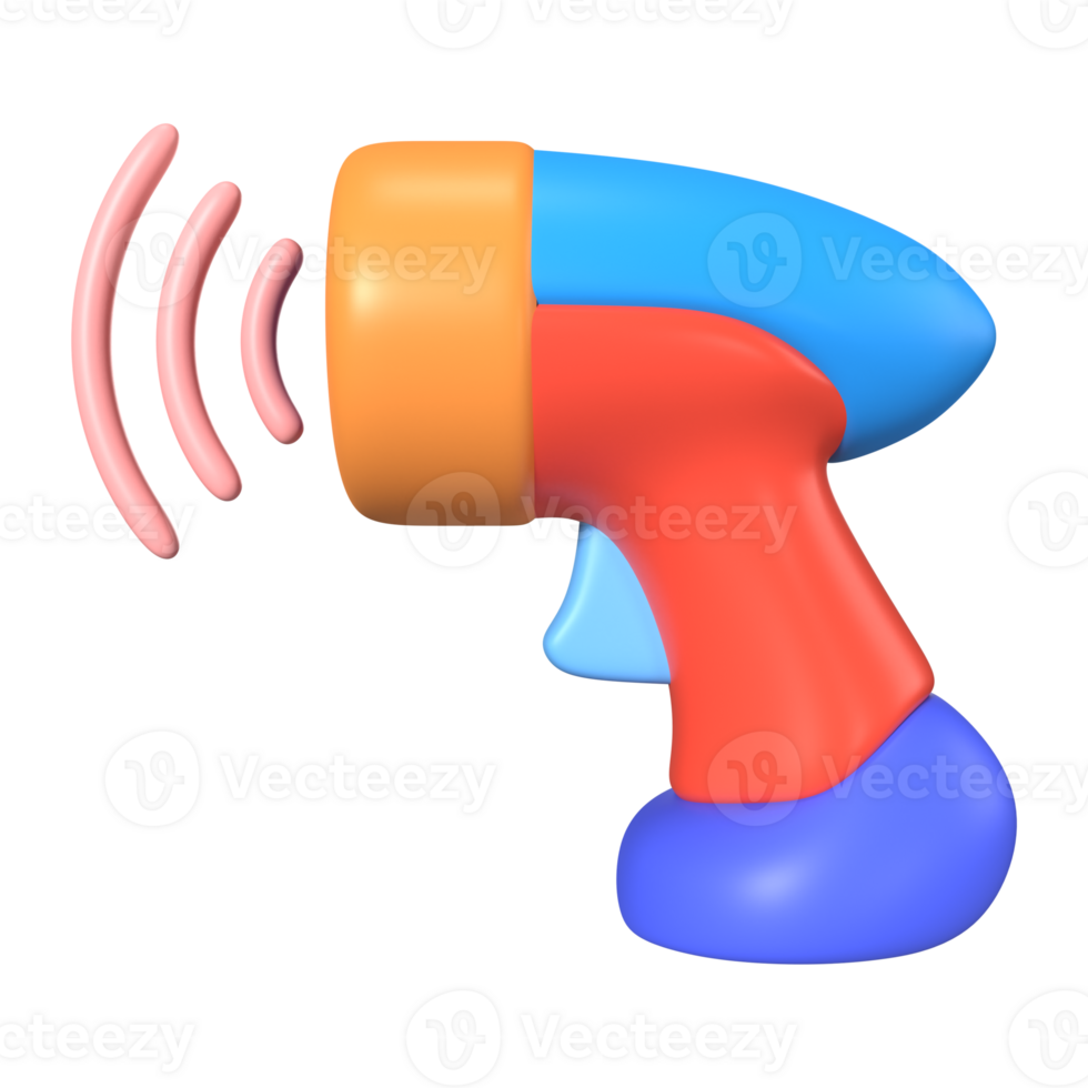 Barcode Scanner 3D Illustration Icon png