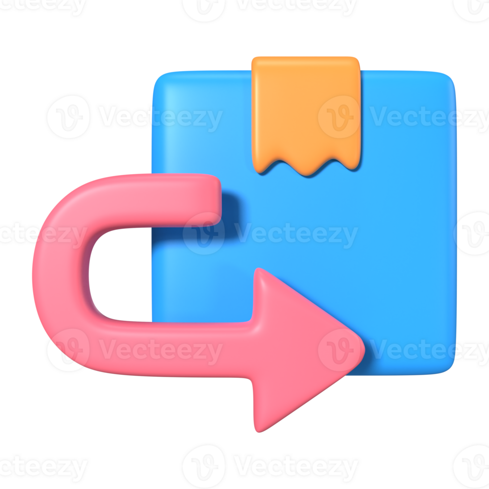 Return Policy 3D Illustration Icon png