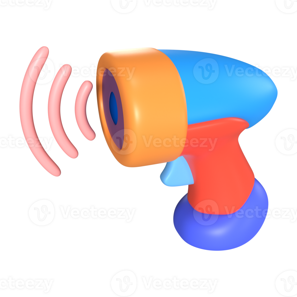 code à barre scanner 3d illustration icône png