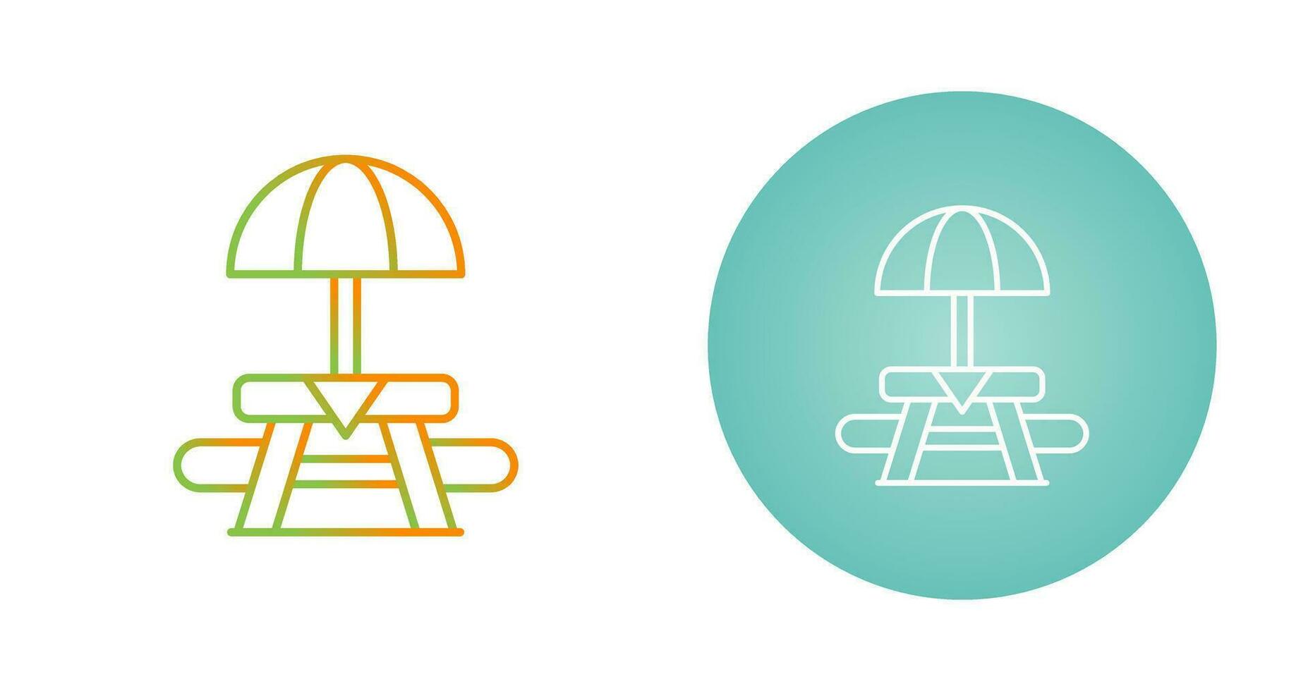 Picnic Table Vector Icon