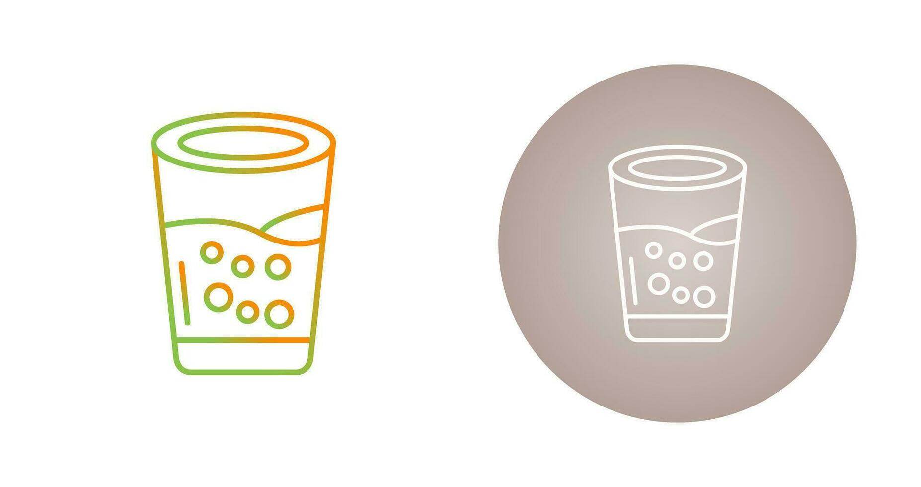 icono de vector de vaso de agua