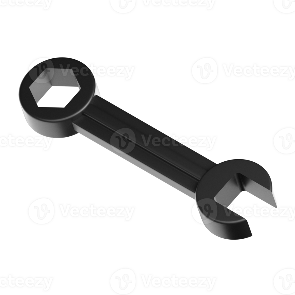 3d spanner wrench illustration. set of 3D labor day icons. png