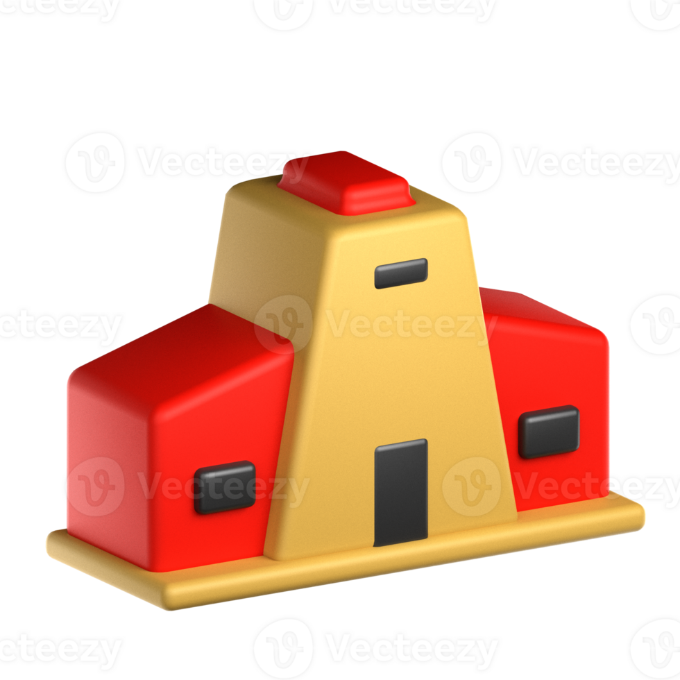 3d factory illustration. set of 3D labor day icons. png