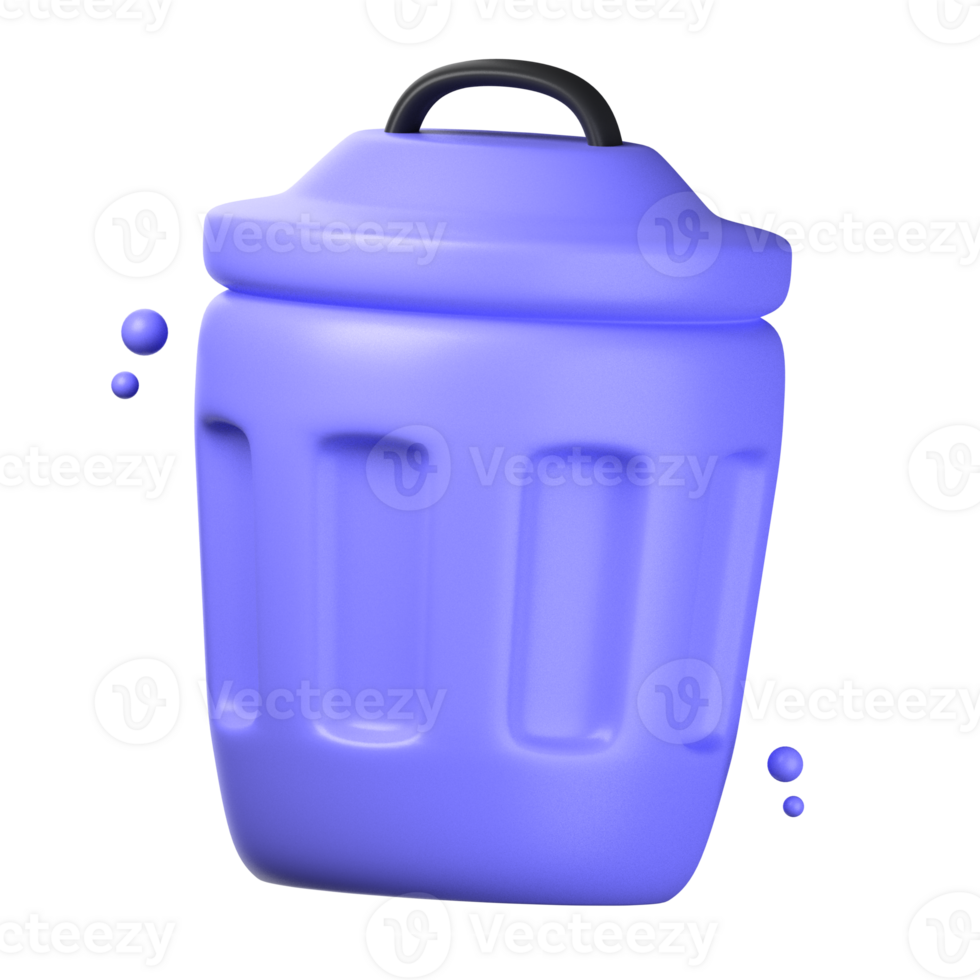 recycle bin 3d icon illustration object. user interface 3d rendering png