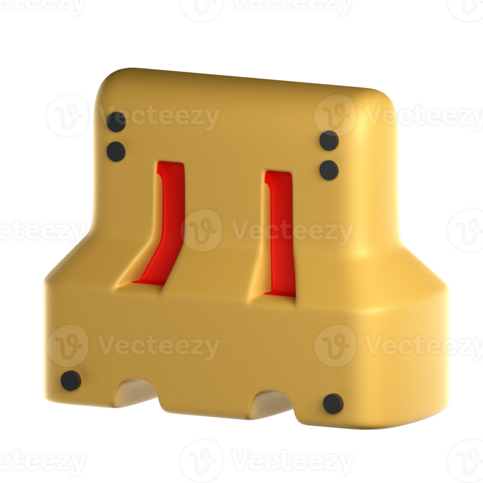 3d roadblock illustration. set of 3D labor day icons. tools for doing repairs. png
