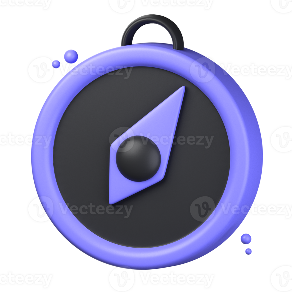 compass 3d icon illustration object. user interface 3d rendering png