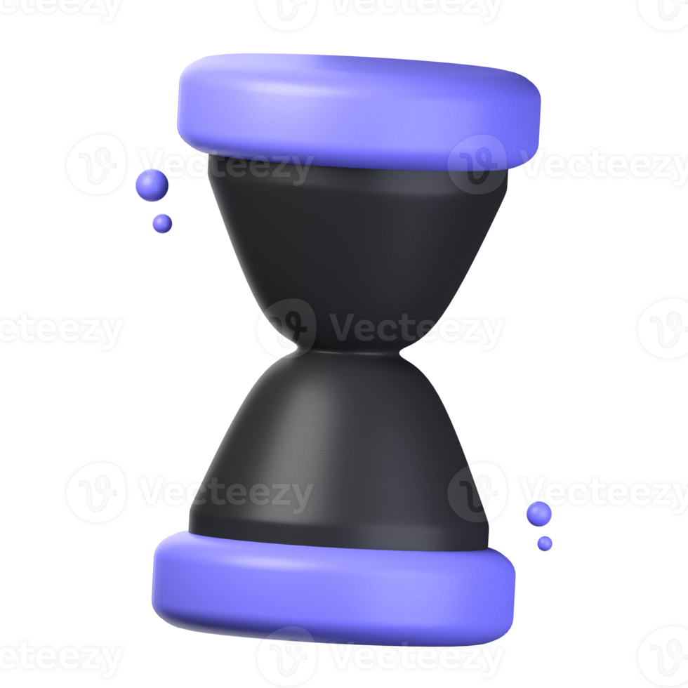 hourglass 3d icon illustration object. user interface 3d rendering png