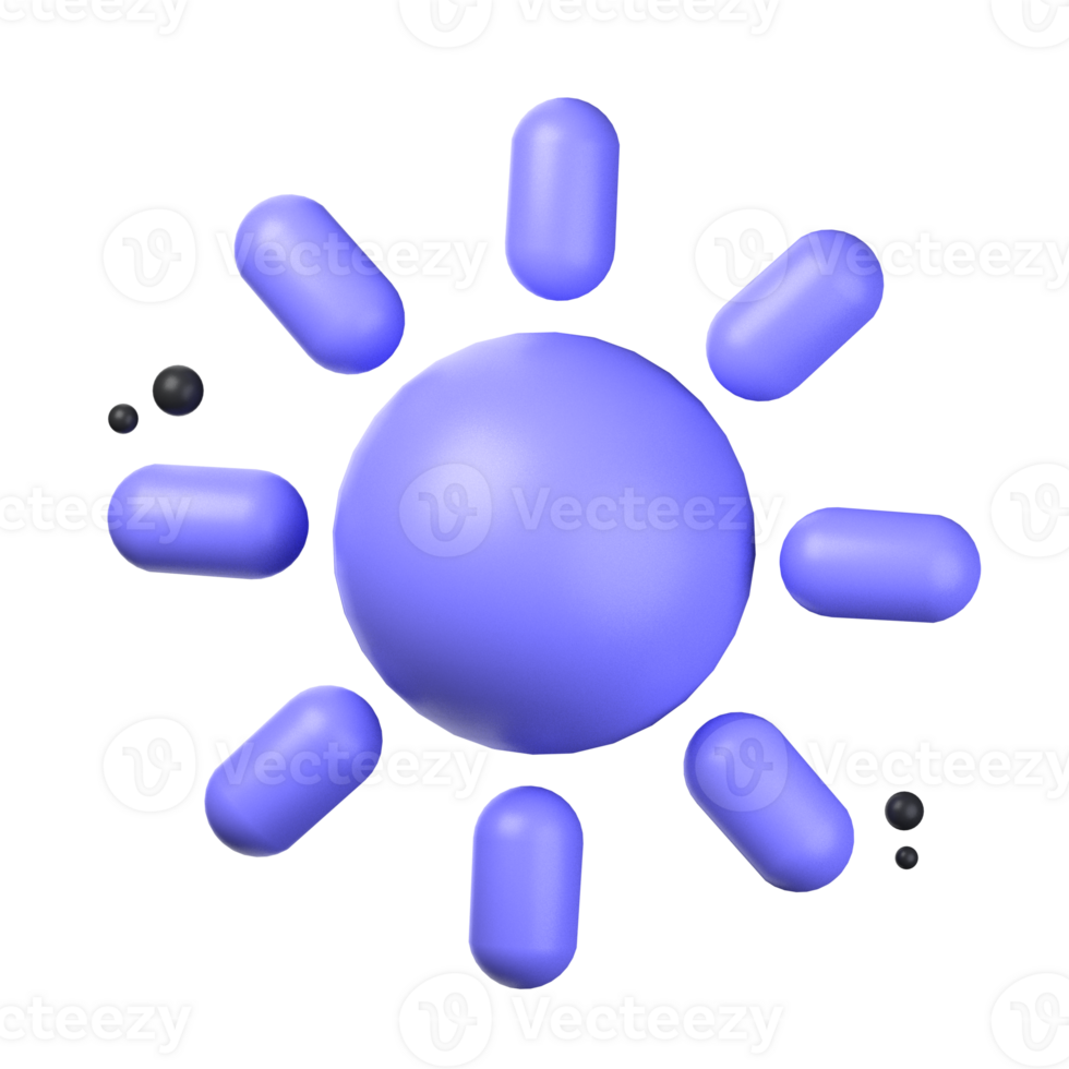 brightness 3d icon illustration object. user interface 3d rendering png