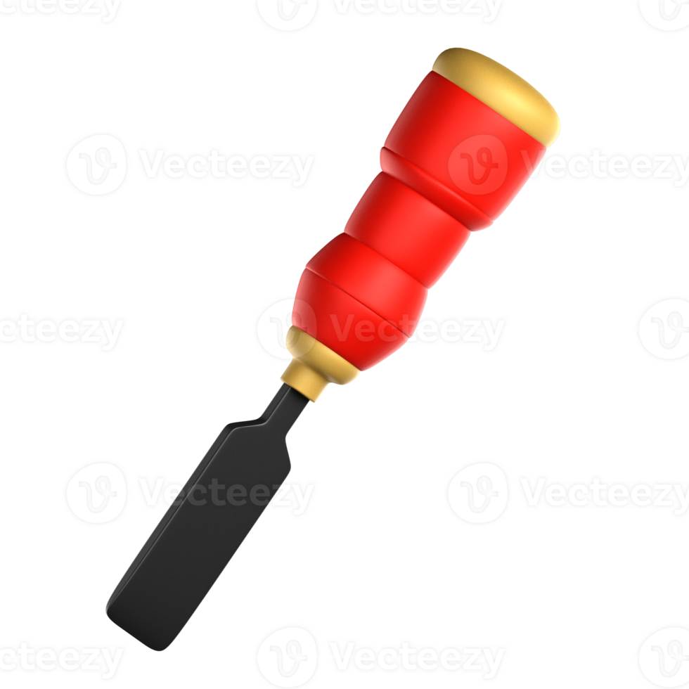 3d chisel illustration. set of 3D labor day icons. png