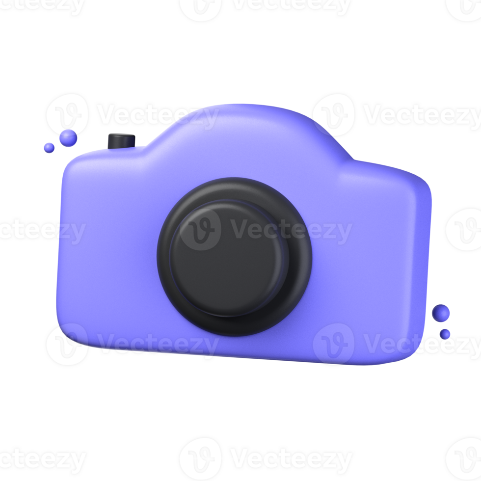 camera 3d icon illustration object. user interface 3d rendering png