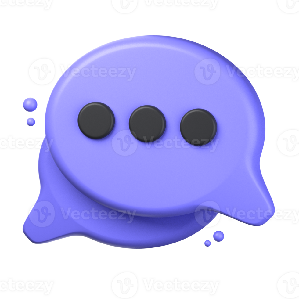 chatting 3d icon illustration object. user interface 3d rendering png