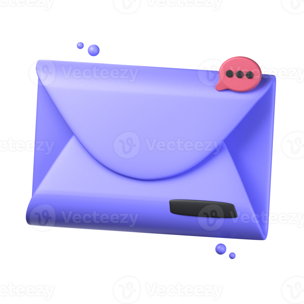 Mail 3d Symbol Illustration Objekt. Benutzer Schnittstelle 3d Rendern png