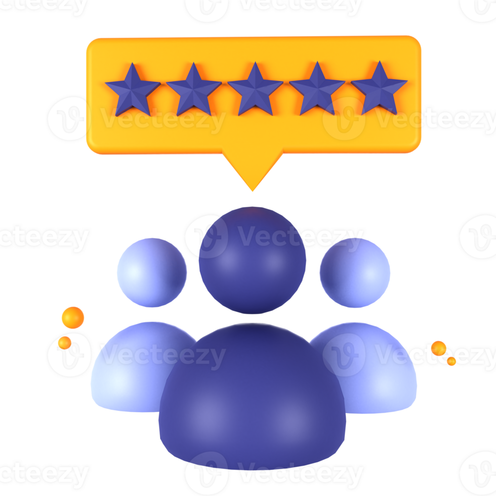 a group of people with five stars on a transparent background png