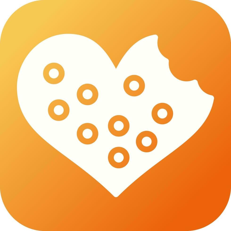 Heart shaped cookies Vector Icon