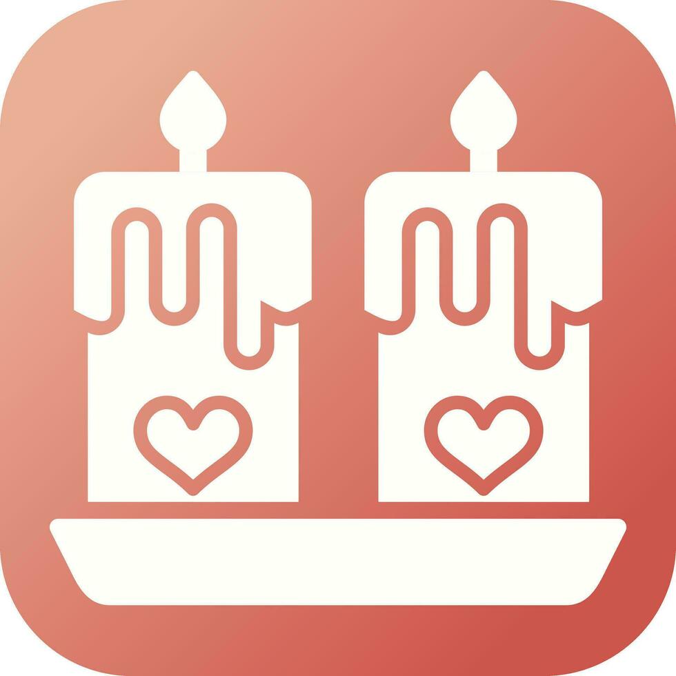 Love candles Vector Icon