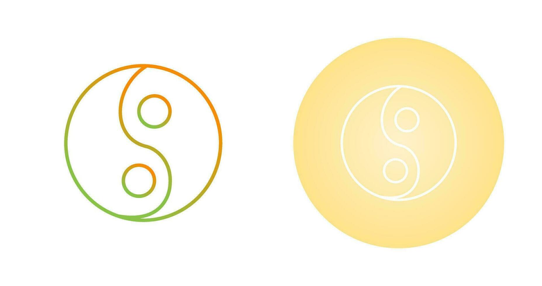 icono de vector de yin yang