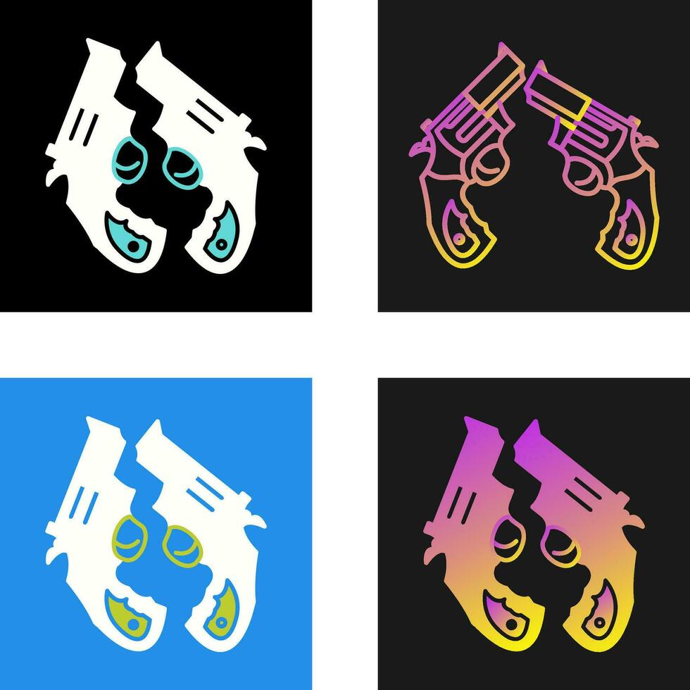 Two Guns Vector Icon