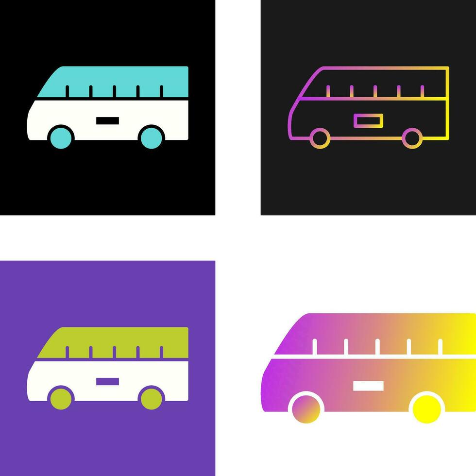 Bus on Airport Vector Icon
