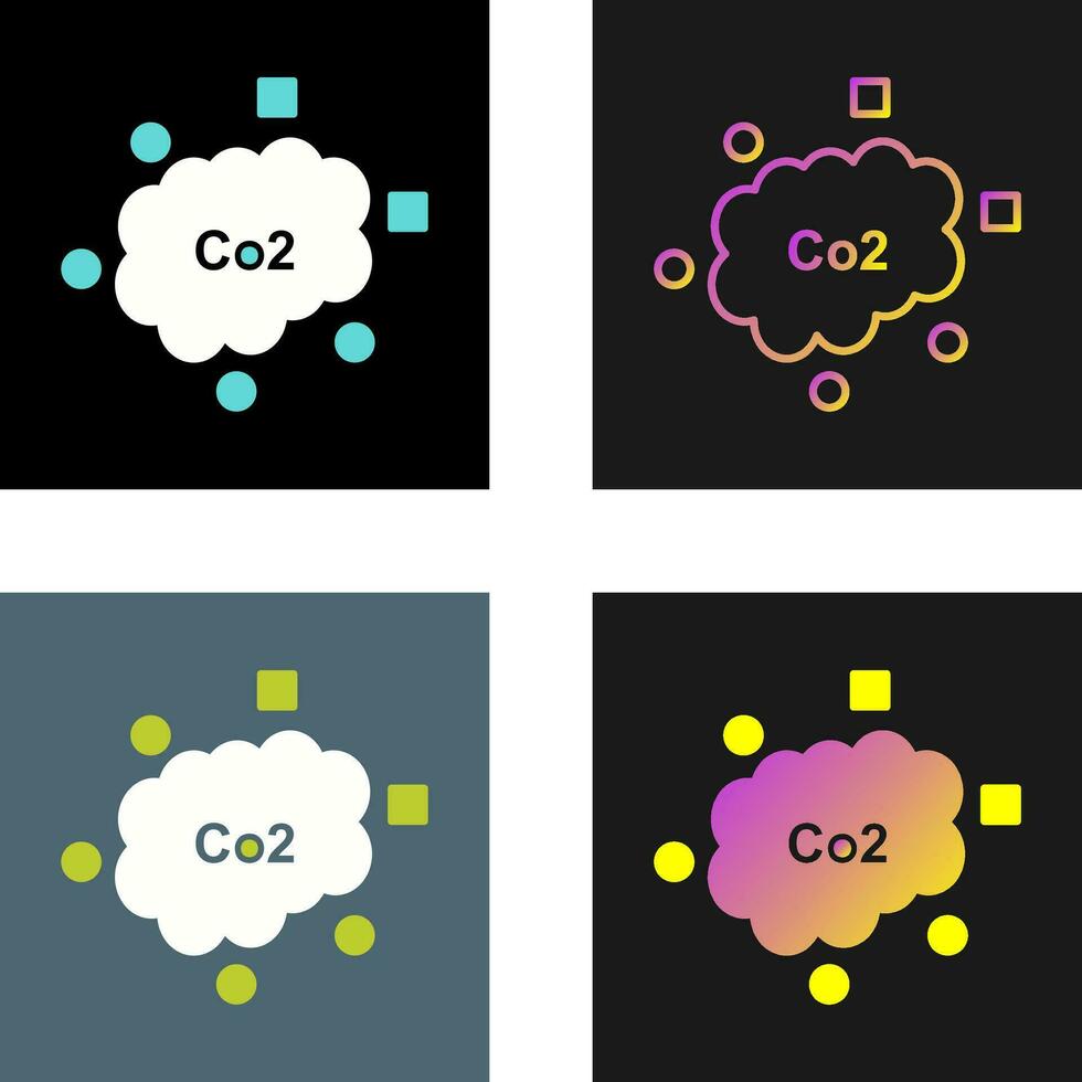 c icono de vector de dióxido de carbono