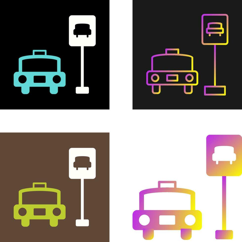 Taxi Stand Vector Icon