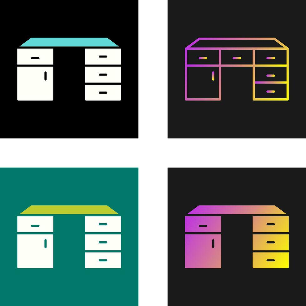 Table with Drawers Vector Icon